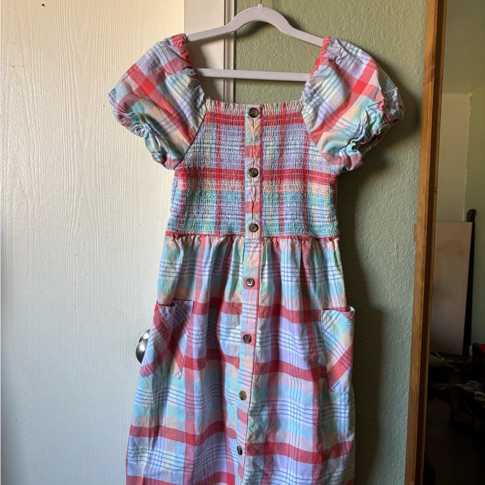 Over the Rainbow dress • Plaid Cottage core dress